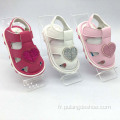 Nouveaux sandales mignonnes PU Baby Girl avec son